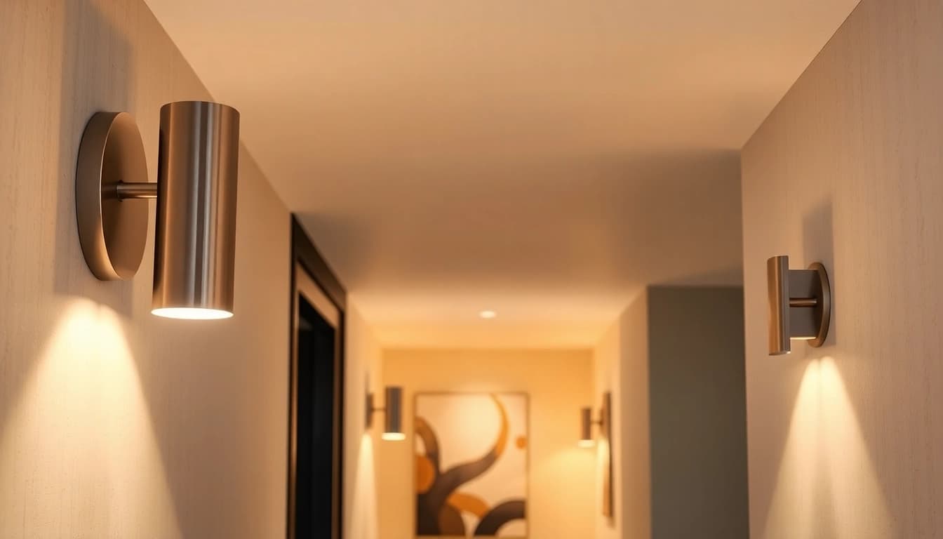 Discover stylish hallway lighting fixtures that enhance modern interiors with their elegance and warmth.