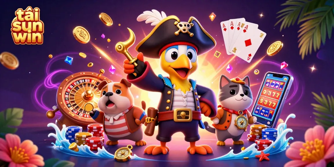 Spin the 3D roulette and experience tải sun win’s vibrant casino adventure with colorful characters.