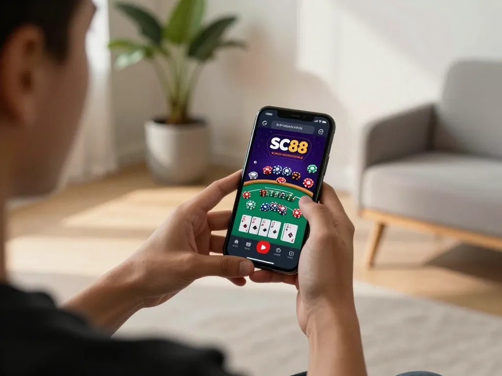 Engaging mobile gaming experience with link vào sc88 app offering live dealer games, enhancing online casino excitement.