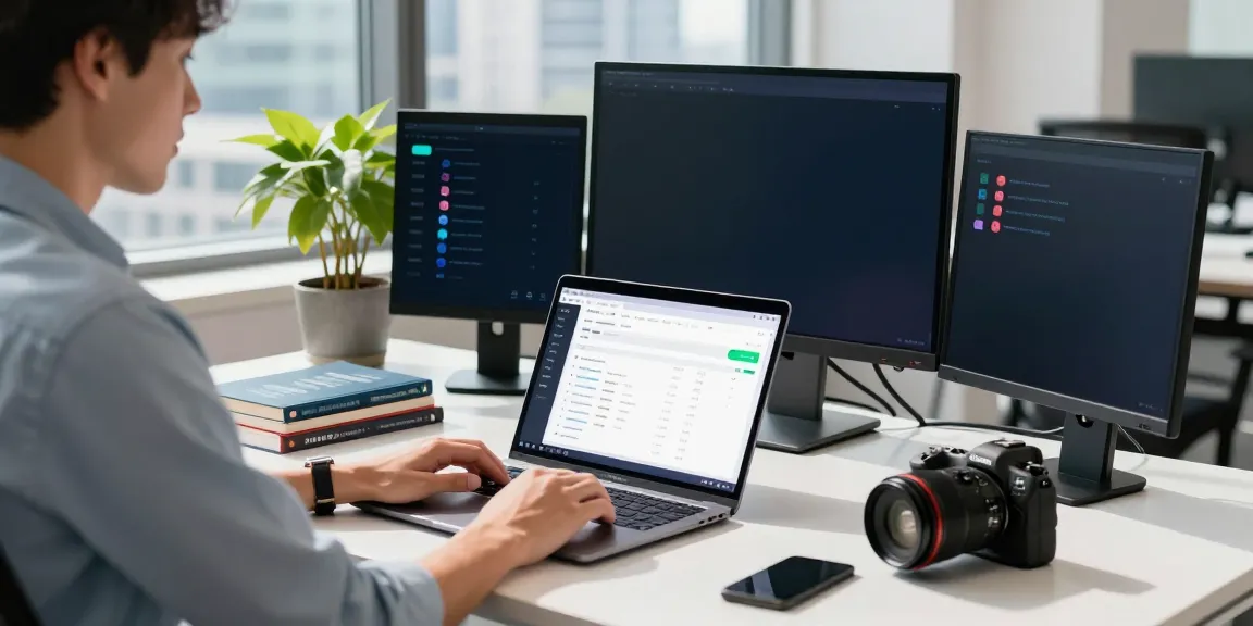 Marketer utilizing instant indexing tools in a modern office workspace