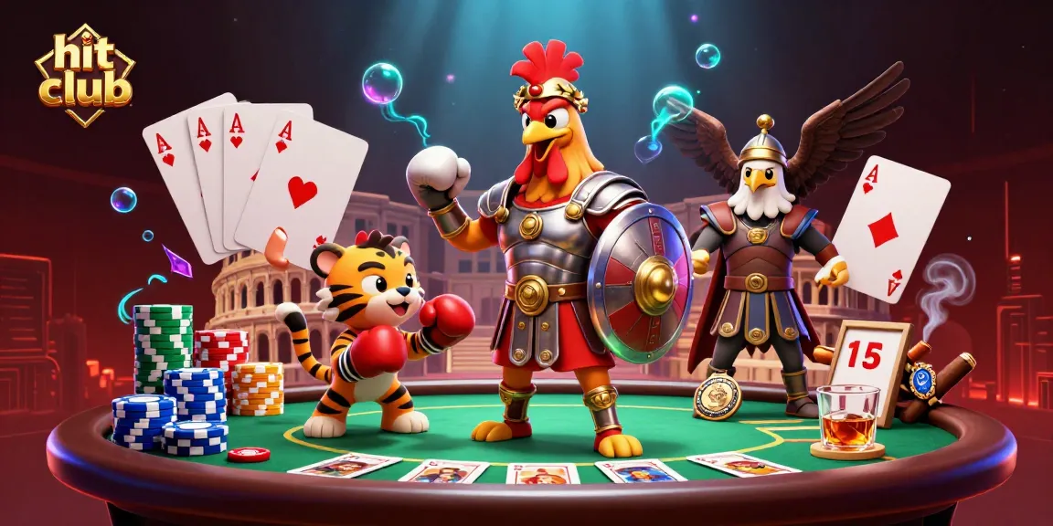 Engage with hit club gaming strategies in a rich 3D atmosphere filled with poker elements and action.