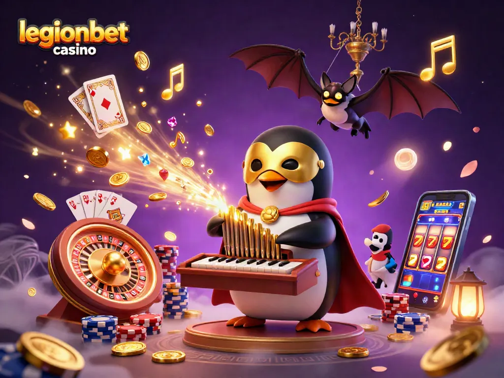 Experience the thrill of legionbet casino with an acrobatic scene of gaming and gold.