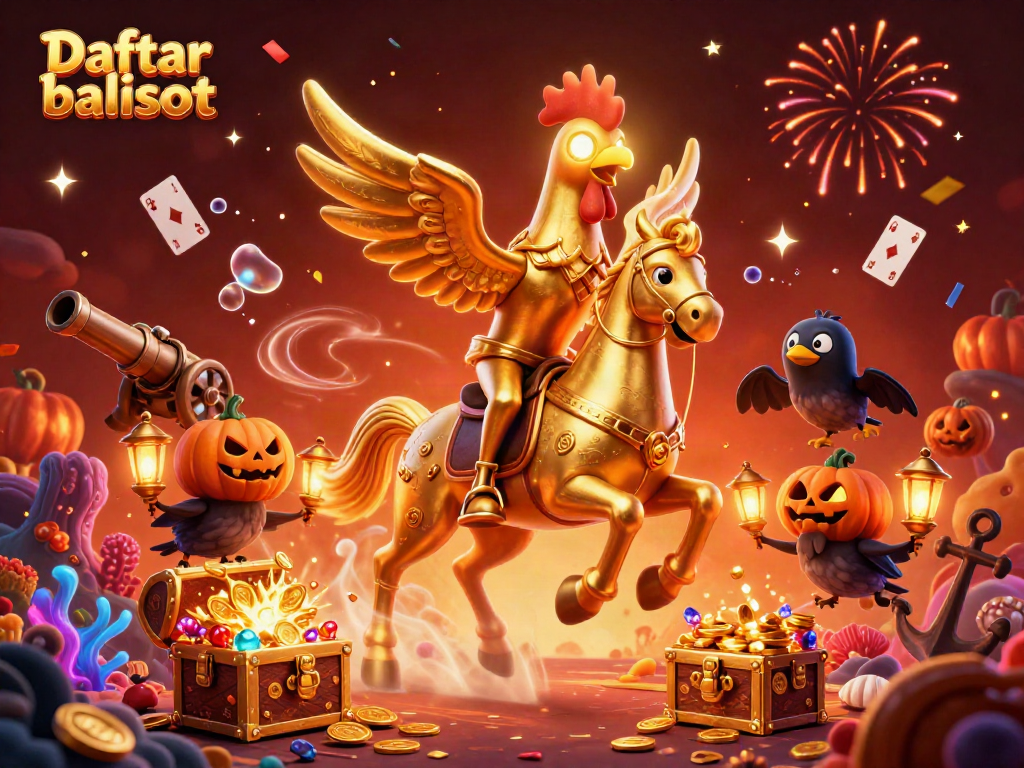 Engage in thrilling gameplay at Daftar balisot with vibrant treasures and festive casino elements.