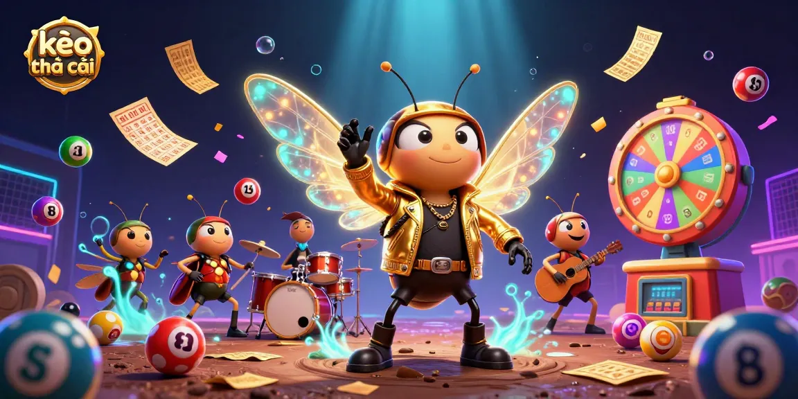 Engage with the vibrant kèo nhà cái scene featuring a rock star cicada and dynamic gaming elements.