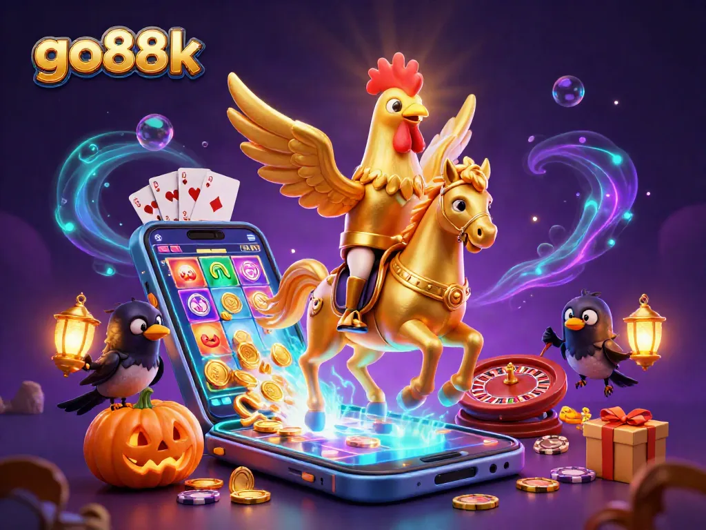 Engage with go88k's immersive gaming experience featuring unique characters and dynamic casino elements.