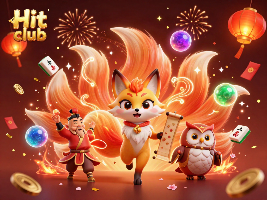 Experience Hit club's vibrant casino atmosphere with animated spirits and festive decorations